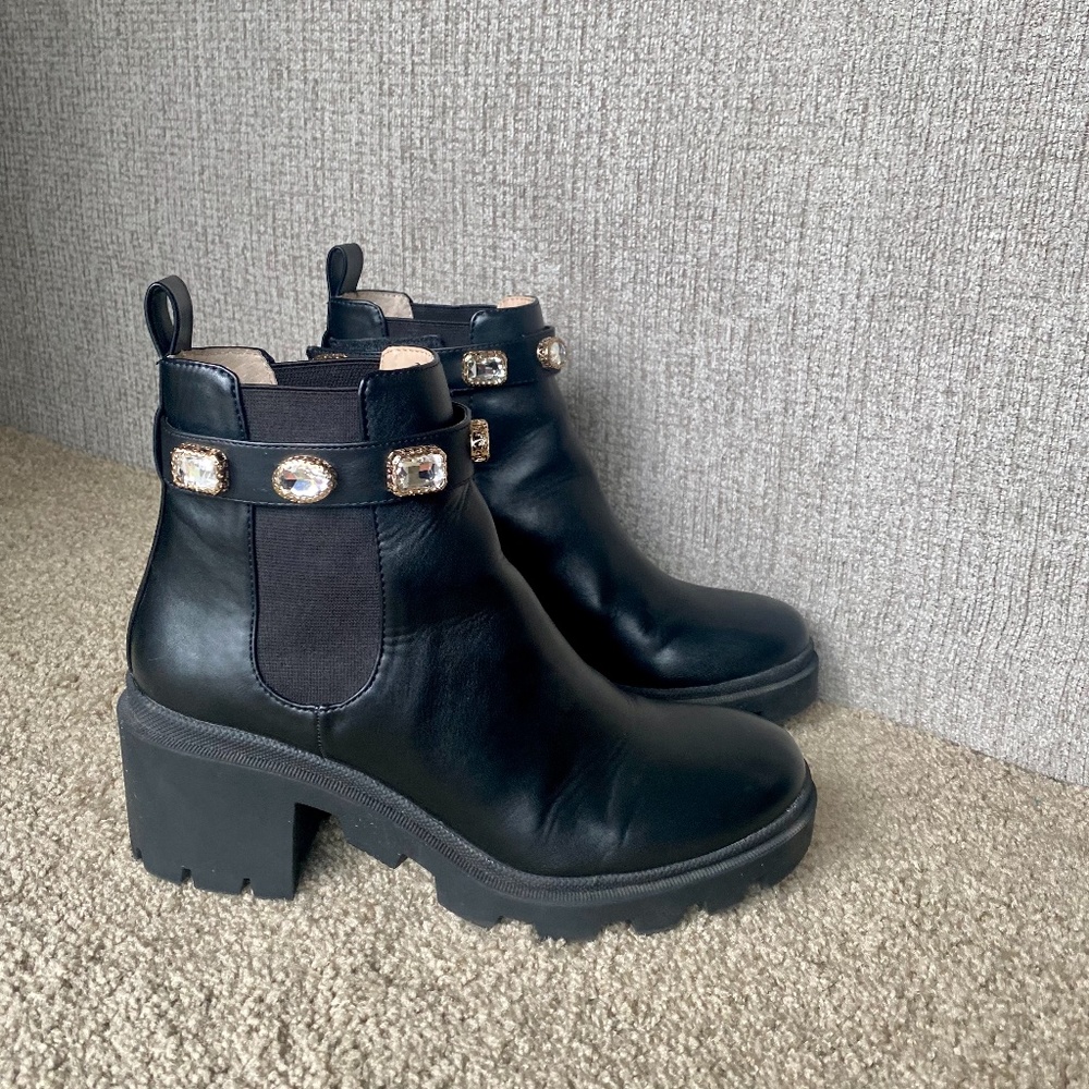 Steve Madden booties with jewel belt